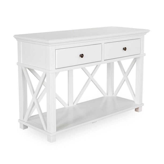 SORRENTO 2 DRAWER WHITE CONSOLE TABLE