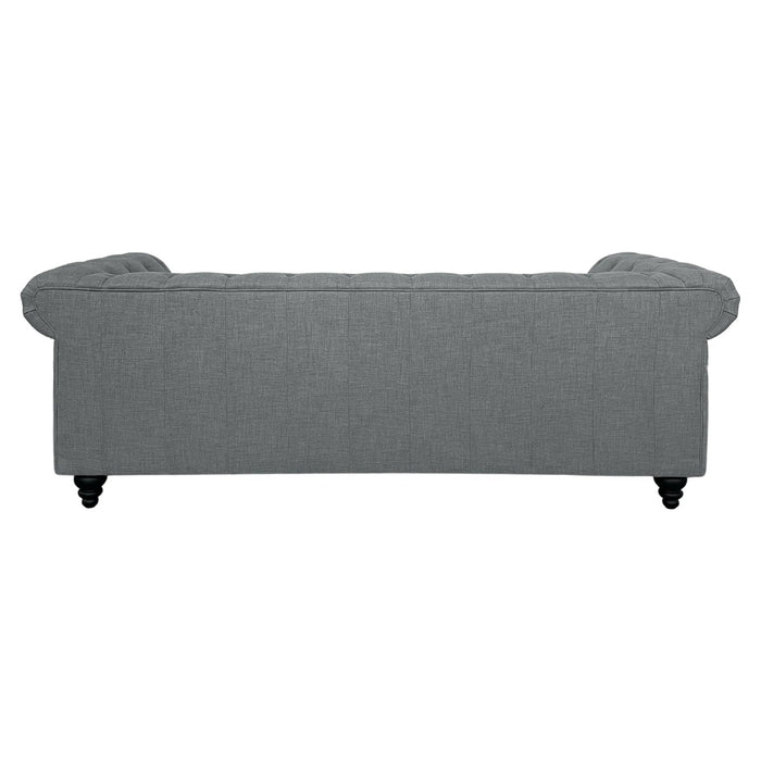 FABRIC 3 SEATER FABRIC SOFA SILVER GREY COLOUR