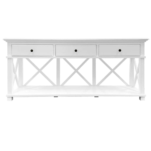 SORRENTO WHITE 3 DRAWER CONSOLE TABLE