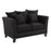 MANHATTAN 2 SEATER FABRIC SOFA BLACK COLOUR