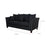 MANHATTAN 3 SEATER FABRIC SOFA BLACK COLOUR