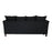 MANHATTAN 3 SEATER FABRIC SOFA BLACK COLOUR