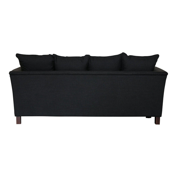 MANHATTAN 3 SEATER FABRIC SOFA BLACK COLOUR