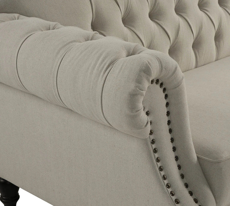 VAUCLUSE 3 SEATER FABRIC SOFA BEIGE COLOUR