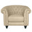 CHARLES ARMCHAIR CREAM WITH BLACK LEGS