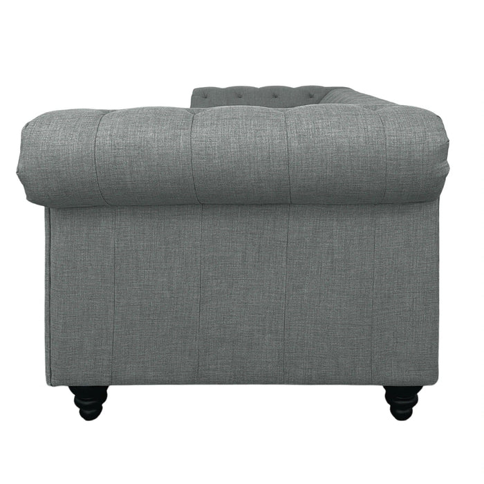 FABRIC 3 SEATER FABRIC SOFA SILVER GREY COLOUR