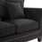 MANHATTAN 2 SEATER FABRIC SOFA BLACK COLOUR