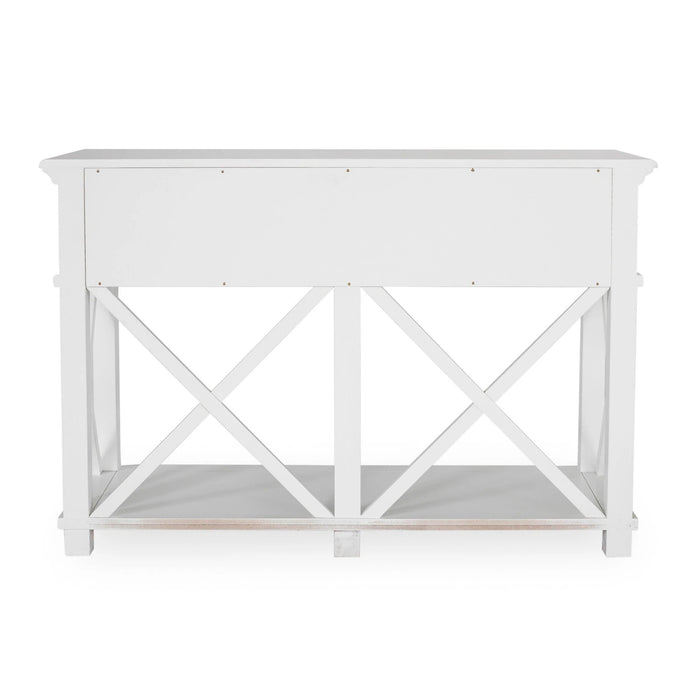 SORRENTO 2 DRAWER WHITE CONSOLE TABLE