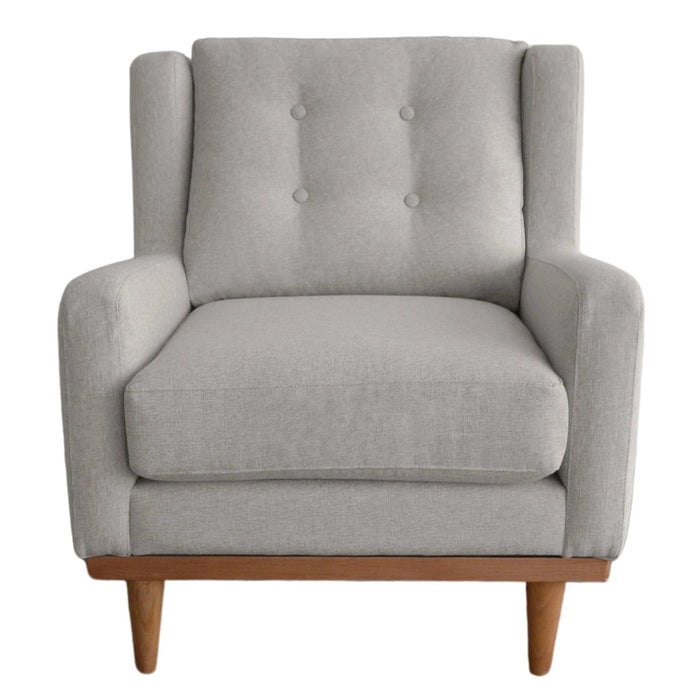 WHITE UPHOLSTERED ARM CHAIR