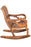 Wooden Royal Rocking Chair Wood Rocking Chair in Mahogany SPL Finish for Living Room Lounge Garden