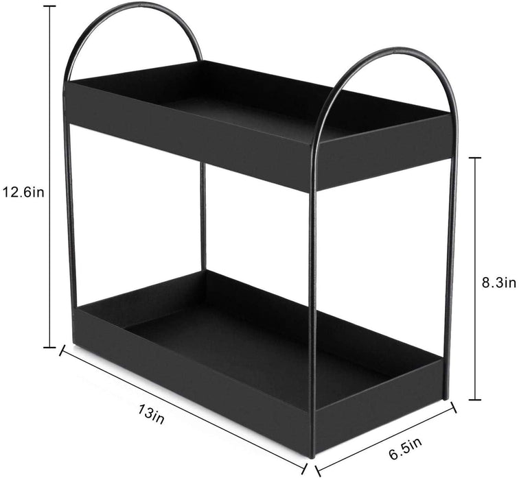 Countertop Organizer 2 Tier Counter Standing Rack Bathroom Shelf Organizer for Counter, Bathroom Kitchen Storage Organization, Kitchen Spice Rack