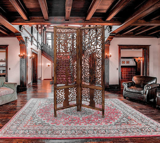 wooden  Handcrafted 2 Panel Brown Wooden Room Partition/Divider