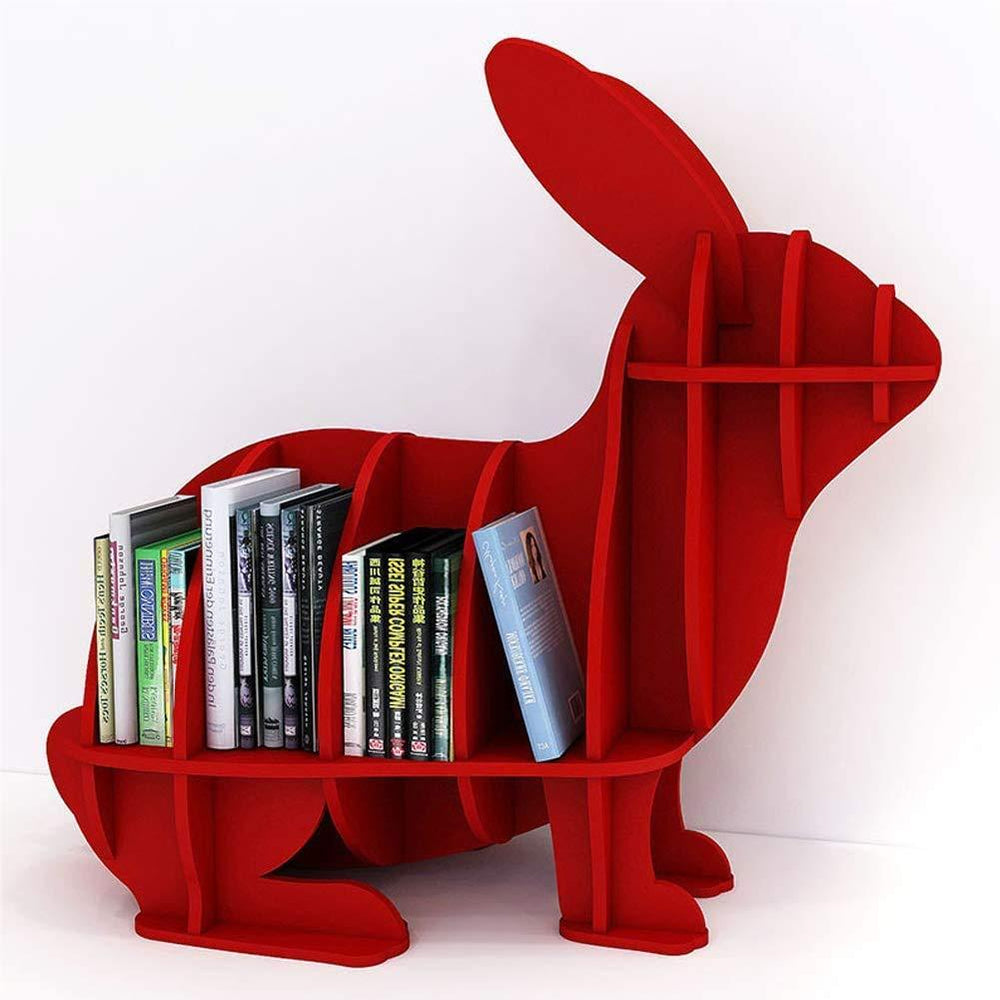 Book Shelf Bookcase Space-Saving Portable Rabbit Appearance Storage Shelf