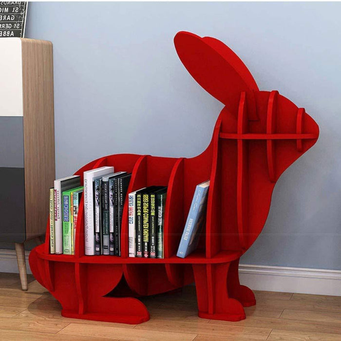 Book Shelf Bookcase Space-Saving Portable Rabbit