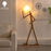 Decorative Floor and Swing Arm Floor Lamp, Wooden Reading Lights for Kids, Bedroom, Living Room, Home, Office, Farmhouse, LED Bulb Included