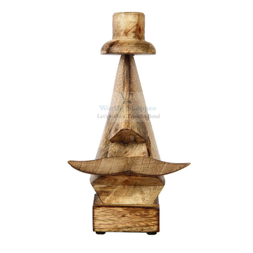 Wooden Hand Carved Eyeglass Nose Shaped Spectacle Holder