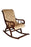 Royal Look Hand Crafted Rocking Chair in Teak Wood with Cushion for Living Room Garden Lounge Wooden Hand Crafted Rocking Chair