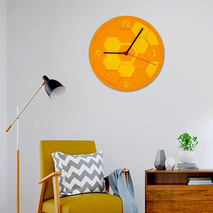 Football Designer Multi Layer Wooden Decorative Wall Clock