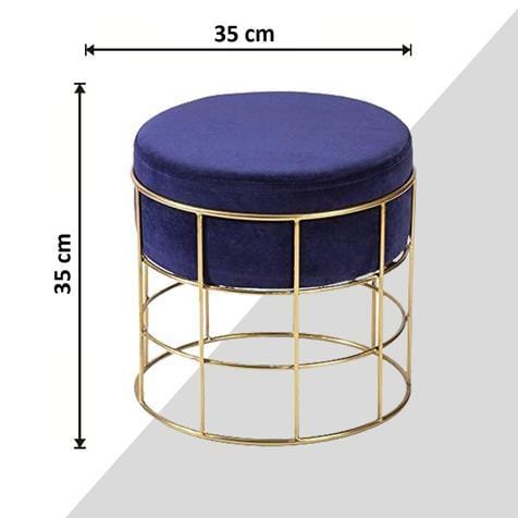 Pouffee & Ottoman Stool (Blue)