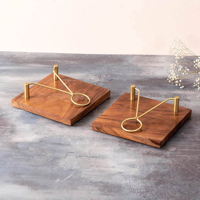 WOODEN NAPKIN HOLDER SET OF 2 || TISSUE HOLDER