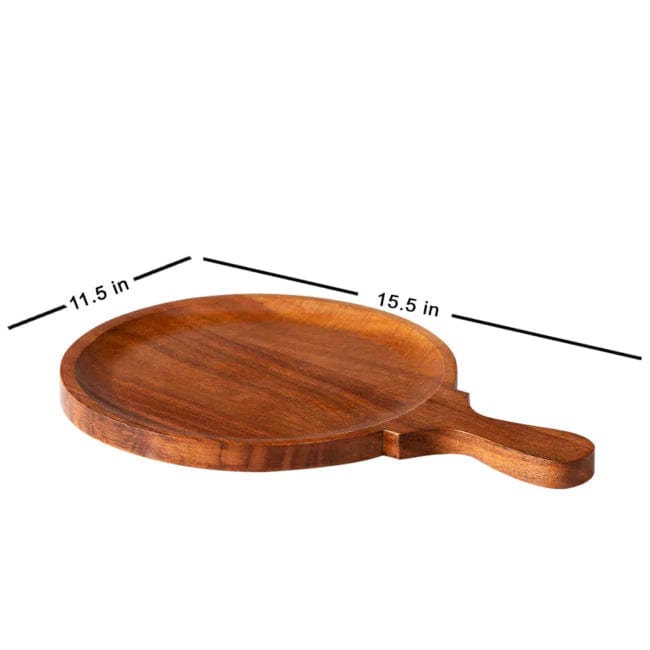 WOODEN PIZZA SERVING PLATTER CUM CHOPPING BOARD II FOOD GRADE