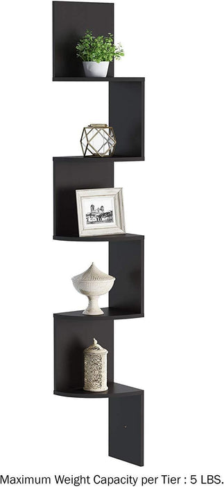 Floating Corner Shelf- 5 Tier